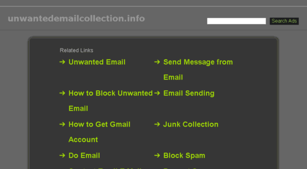 unwantedemailcollection.info