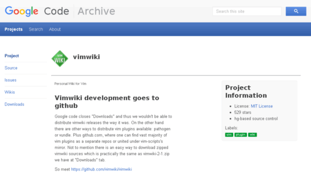 vimwiki.googlecode.com