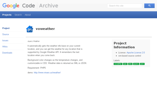 voweather.googlecode.com