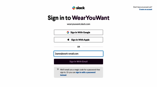 wearyouwant.slack.com