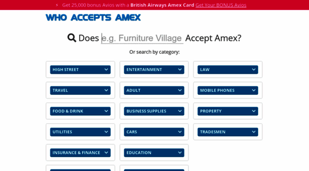 whoacceptsamex.co.uk