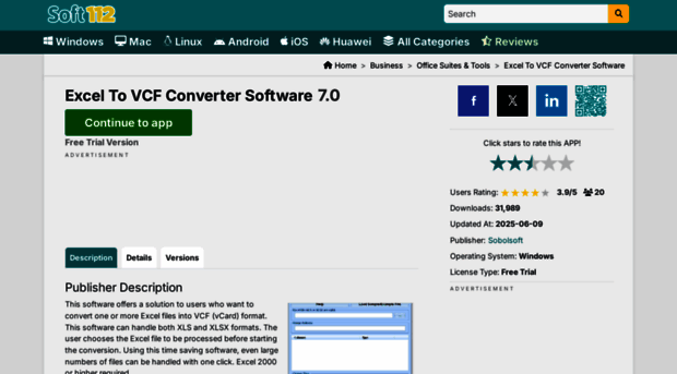 xlsx-to-vcf-converter-software.soft112.com