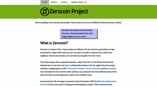 zerocoin.org
